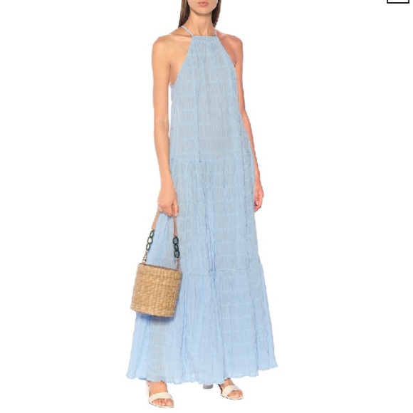 cult gaia Dresses & Skirts - NWOT Cult Gaia Linda ruched light blue maxi dress